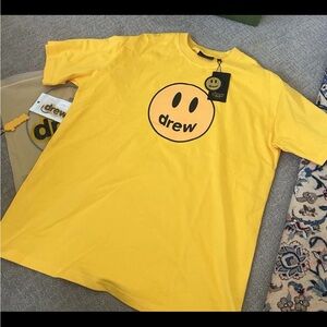 DREW Bright Yellow Tee with Iconic Logo